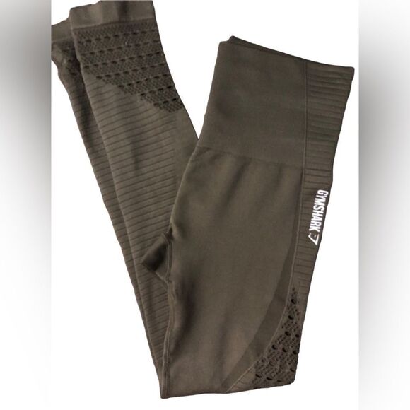 Gymshark army green leggings - Picture 1 of 2